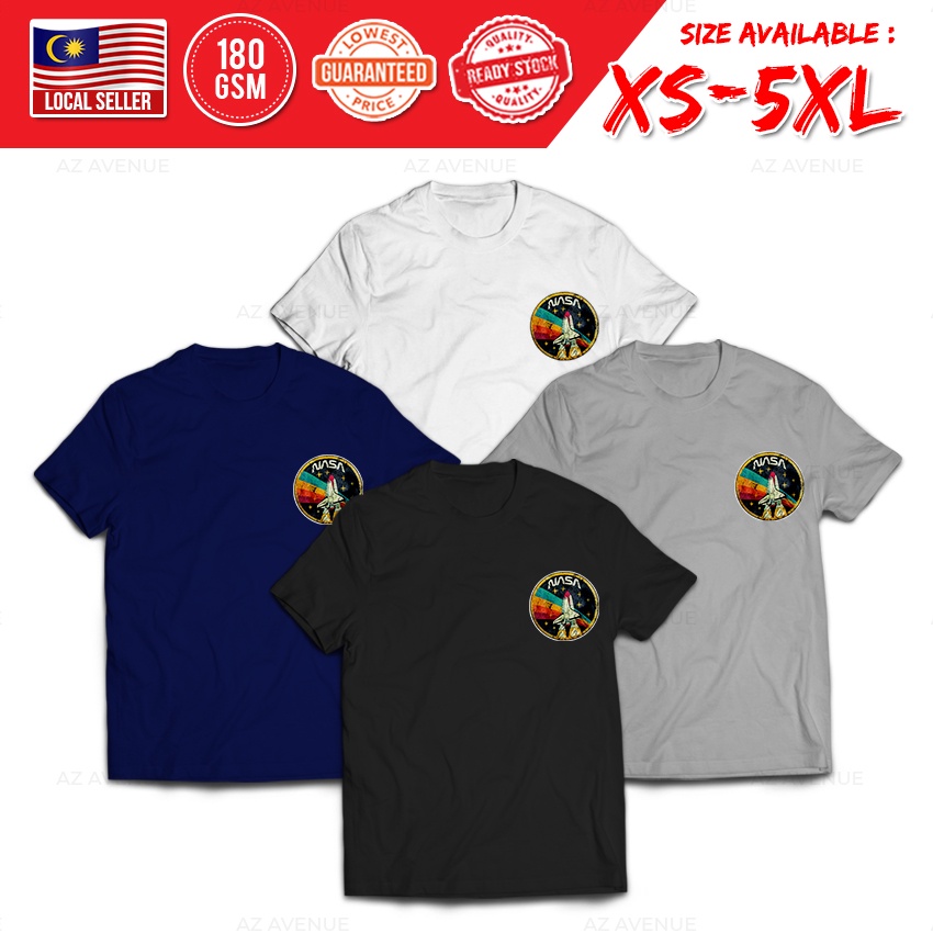 NASA Spaceship Streetwear เสื้อยืด T เสื้อ Baju เสื้อแขนสั้น [XS-5XL] NASA-0009