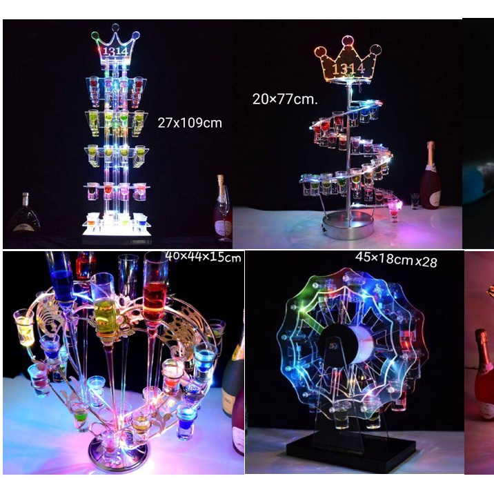 🚩งานปาร์ตี้ต้องมา!!🔥 ชุดค็อกเทล Led มีไฟ เพิ่มสีสันให้งานเลี้ยง สนุกสุดๆไปเลย ที่วางแก้วค็อกเทล บาร์ ไฟงานเลี้ยงปาร์ตี้💥