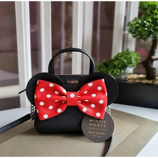 (ส่งฟรี) Kate Spade x Minnie Mouse ⚜️Limited⚜️ Mini Maise กระเป๋าผู้หญิงถือ หรือ กระเป๋าสะพาย มินนี่เม้าส์