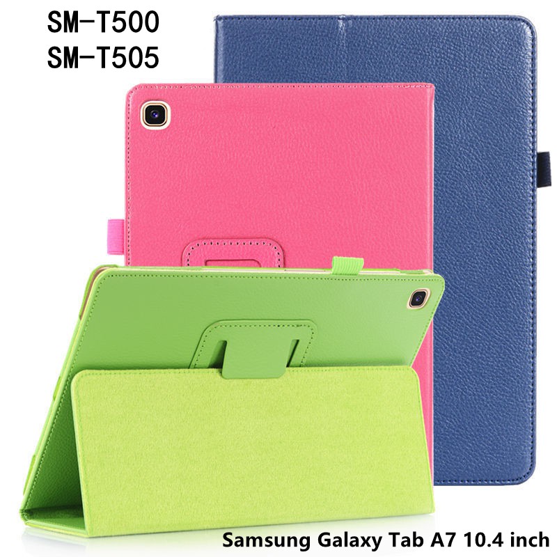เคสฝาพับแท็บเล็ต สำหรับ Samsung Galaxy Tab A7 10.4 นิ้วเคส SM-T500 T505 T507 ปลอกหนังพลิกกันกระแทกขาตั้งพับ
