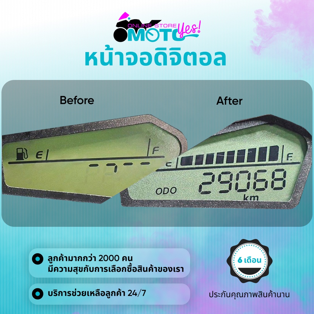 MotoYes! จอสำหรับฮอนด้าพีซีเอ็กช์ LCD Display Screen สำหรับ for Honda Pcx Speedometer, Odometer, Click 125 - รูปที่ 3