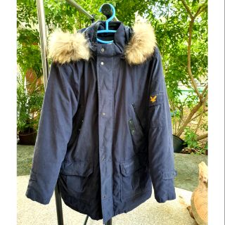 ราคาพิเศษ เสื้อโค้ทขนเป็ด สีน้ำเงิน ทรงparka มีfur