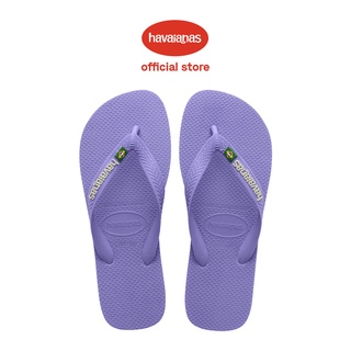 Havaianas รองเท้าแตะ ลายโลโก้บราซิล สีม่วง สําหรับทุกเพศ