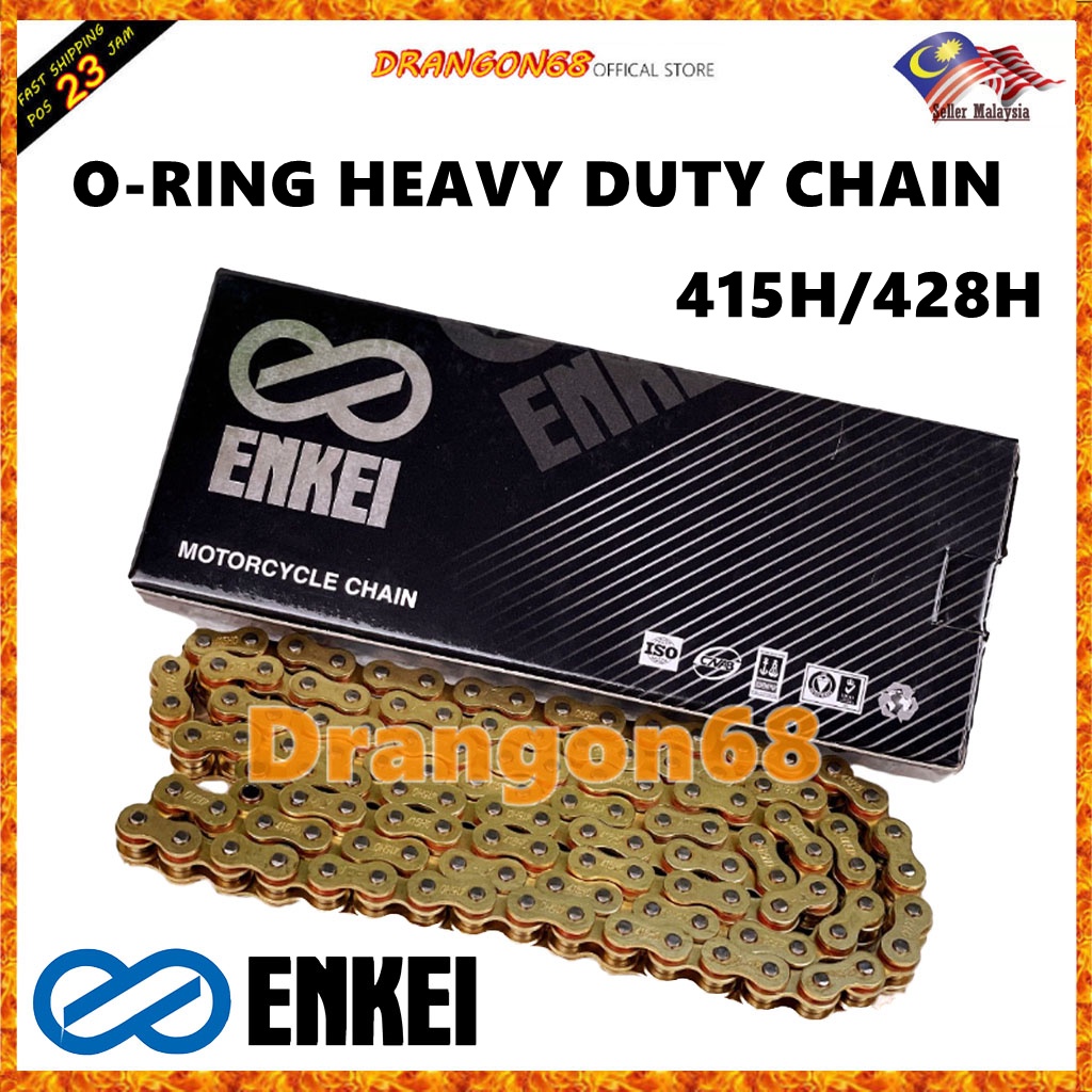 CHAIN O-RING ORING 415/428 ทอง ORING HEAVY DUTY CHAIN RANTAI 122L ENKEI