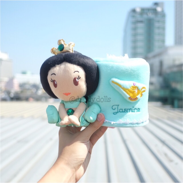 หุ้มทิชชู่ กลม Jasmine & Cinderella Disney Princess เจ้าหญิง ดิสนีย์ 5นิ้ว