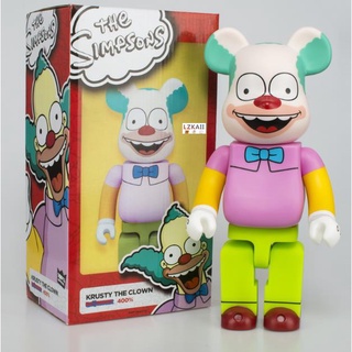 Bearbrick × the Simpson -Simpson Krusty the Clown &amp; Bartman ฟิกเกอร์แฟชั่น 400% Lzkail.sg ของเล่น ของสะสม ของขวัญ