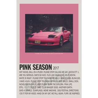 โปสเตอร์ มันวาว พิมพ์ด้านเดียว ขนาด A5 14.8 ซม. x 21 ซม. รูปปกอัลบั้ม Pink Season - Pink Guy (Joji)