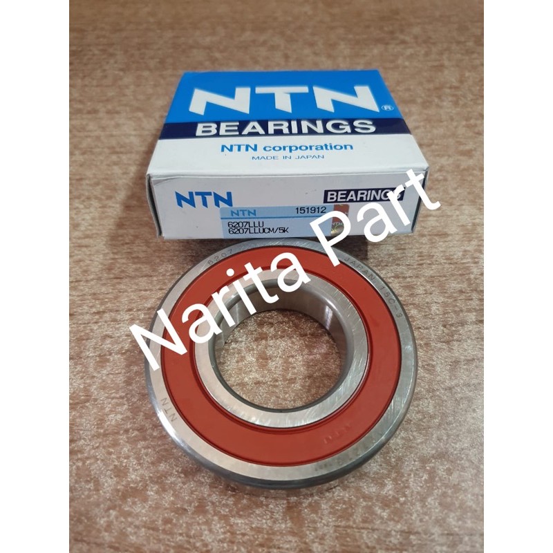 แบริ่ง 6207 LL / 2RS ฝายาง NTN ดั้งเดิม