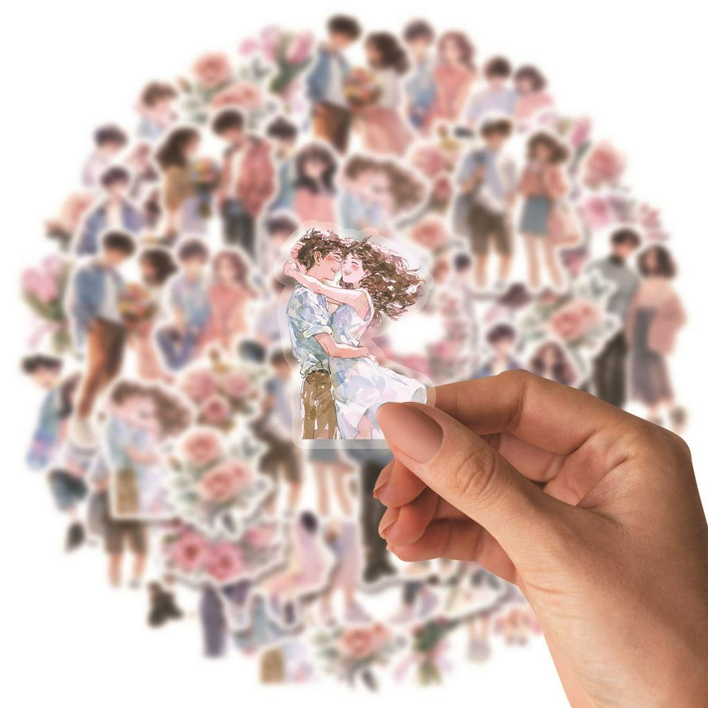 30ชิ้นดอกไม้คู่โรแมนติกที่มีรูปแบบต่างๆสัตว์เลี้ยงกันน้ําภาพตัดปะนักเรียนทําเองเครื่องเขียนสติ๊กเกอร์ตกแต่งเหมาะสําหรับแล็ปท็อป,กระเป๋าเดินทาง,เศษหนังสือ,ของขวัญ,สติกเกอร์ตกแต
