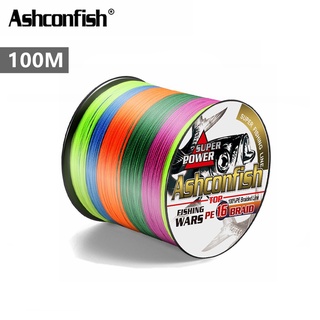 Ashconfish สายเอ็นตกปลา PE X16 100 ม. หลากสี 16 เส้น