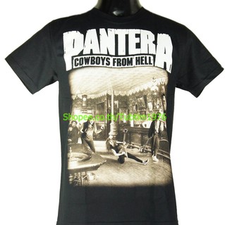 เสื้อยืดผ้าฝ้ายพรีเมี่ยมเสื้อวง Pantera เสื้อยืดแฟชั่นวงดนตรี เสื้อวินเทจ แพนเทอรา PTA1616