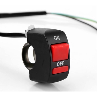 ปุ่มเปิดปิดสวิทช์ไฟหน้ารถจักรยานยนต์สําหรับ Moto Motor Atv Bike Dc 12v / 10a สีดํา