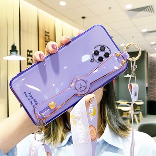 เคสโทรศัพท์มือถือ แบบนิ่ม พร้อมสายคล้อง หรูหรา สําหรับ Samsung A03s A13 A12 M12 A52 A52S Luxury Soft TPU Wrist Strap Holder Phone Case with Free Lanyard