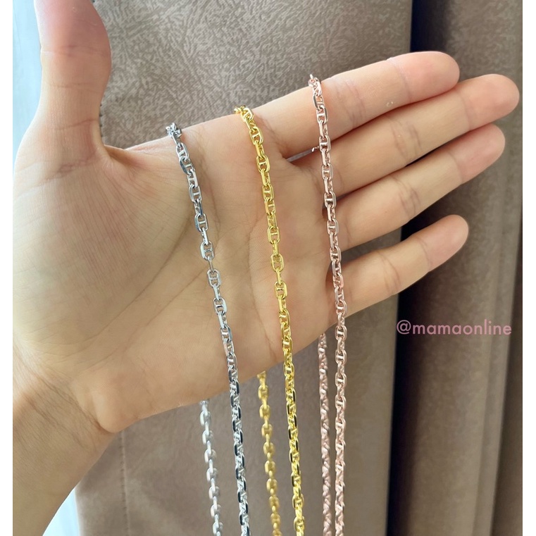 hermes ‘double D’ สายคล้องแมส/คล้องแว่น เงินแท้/ชุบทองแท้ ไม่ลอกไม่ดำไม่แพ้!!