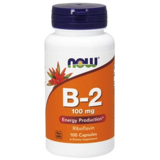 ♦️Vitamin B2 100 mg. 100 Caps. พร้อมส่ง