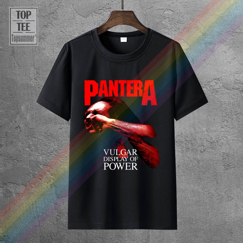 【Sportwear】เสื้อยืดผ้าฝ้าย 100% พิมพ์ลายวงร็อค Pantera Red Vulgar สําหรับผู้ชาย LHZY