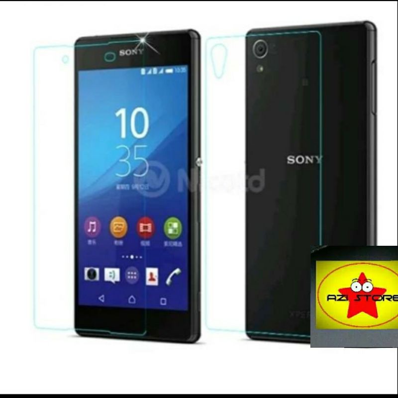 กระจกนิรภัย Sony Xperia Z5Plus Z5Premium Fullset ด้านหน้าด้านหลัง Global & Duco Clear Clearโอเค