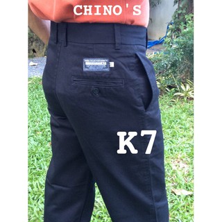 กางเกงK7,กางเกงเด็กช่าง,ชิโน่CHINOs,👖เอว28-46สีดำ,กรม🙎🏻‍♂️ทรงกระบอกเอว28-44🚚พร้อมส่ง✈️