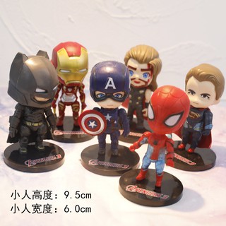 โมเดลตกแต่งเค้ก SuperHero 6ตัว