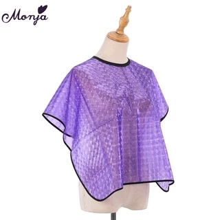 Monja ผ้าคลุมตัดผม PVC แบบมืออาชีพ สําหรับผู้ใหญ่ ร้านตัดผม DIY hairdressing cape dyeing protect