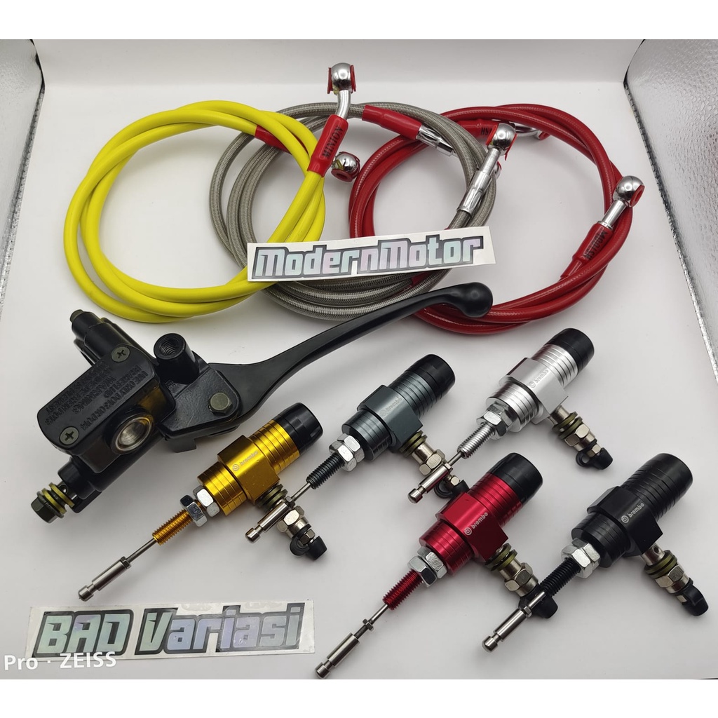 แพ็คเกจคลัตช์ไฮดรอลิกสากล Ninja CBR Vixion Fu KLX Gsx Crf Rx king Ninja 250 GL Tiger Byson Verza 1 ชุด มาสเตอร์เบรก stut และท่อ 130 ซม.