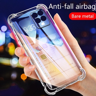 สําหรับ Realme Narzo 50 เคสนิ่ม TPU ใส 4 ด้าน เสริมมุม เคสกันกระแทก