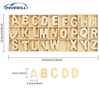 Dovewill  156pcs Wooden Letters Alphabet DIY Craft Decoration Kids Education Toy Gift