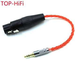 Top-Hifi 3.5 มม. สเตอริโอ 3pole Male To 4-Pin Xlr Balanced Female Upocc อะแดปเตอร์สายเคเบิ้ลเสียง 3.5 To Xlr