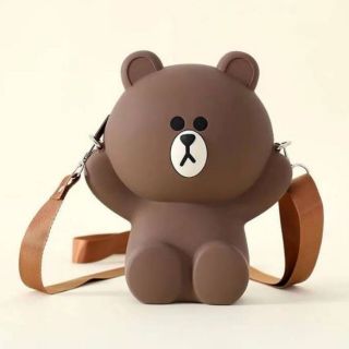 กระเป๋าสะพายข้าง หมีบราวน์ กระเป๋าบราวน์ กระเป๋าซิลิโคน cross body bags