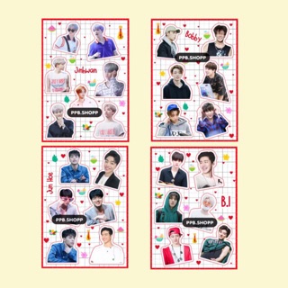 ( สั่งขั้นต่ำ 5 แผ่น ) สติ๊กเกอร์ไม่ไดคัท ikon อ่านก่อนสั่งนะคะ