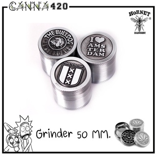 ที่บดสมุนไพร ขนาดพกพา ของอยู่ ไทย Herb Grinder ขนาด 50 mm. สีเงิน คละลาย