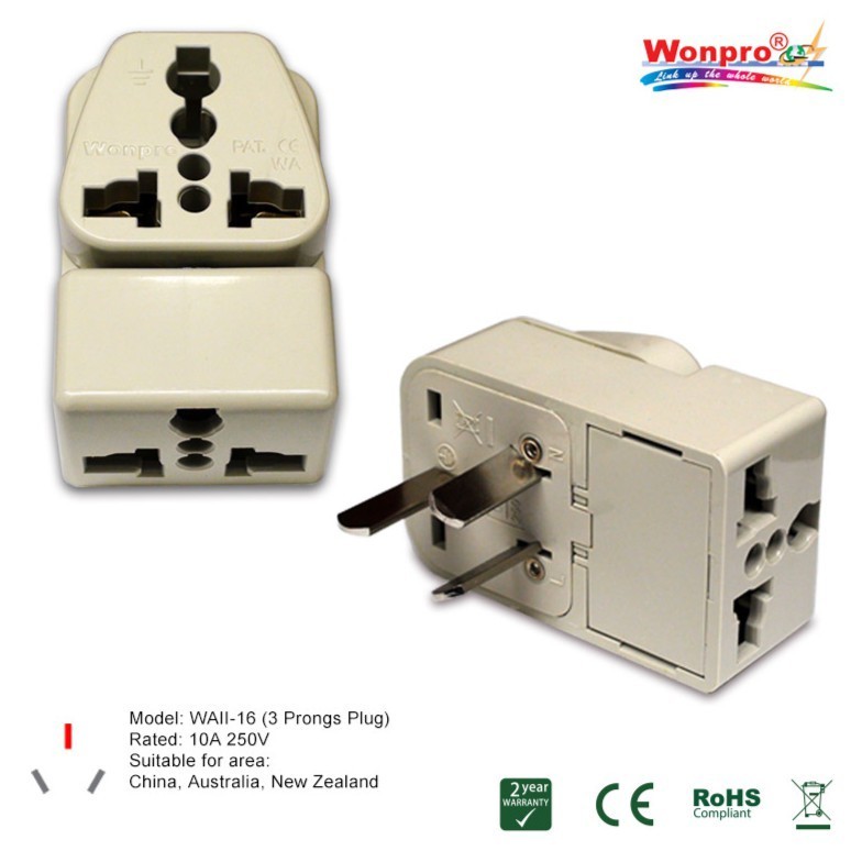 WONPRO, Universal Travel Adapter 2 Ways - WAII-16