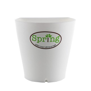 FREE HOME กระถางต้นไม้ กระถางต้นไม้แบบแขวน  พลาสติก ขนาด 13 ซม. สีขาว WALL PLANT POT 13CM WHITE PLASTIC