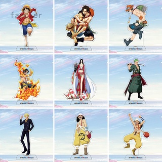 Ancier โมเดลฟิกเกอร์อะคริลิค รูปการ์ตูนอนิเมะวันพีช Luffy Zoro Ace สองด้าน ของเล่นสําหรับเด็ก