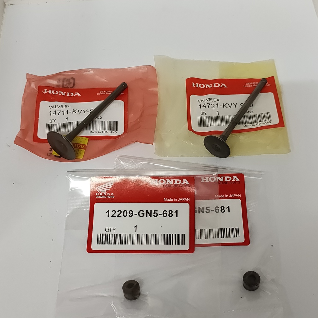 WAVE110/DASH110 EXHAUST & INTAKE VALVE + ซีลวาล์ว X 2 / 4 IN 1