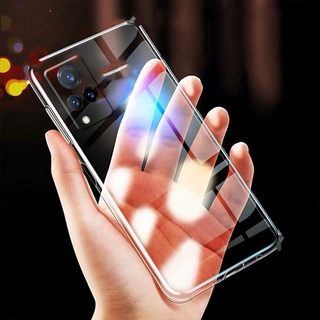 2021 เคส Vivo X60 Pro 5G New Phone Case Clear Soft TPU Casing Transparent Phone Cover Camera Lens Protector Cases เคสโทรศัพท์ VIVOX60 Pro