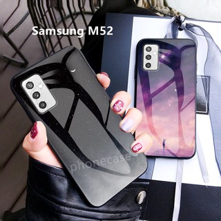 เคสโทรศัพท์กันกระแทก Phone Case For Samsung Galazy M52 5G M 52 Gradient Starry Sky Tempered Glass Casing Shockproof Hard Cover