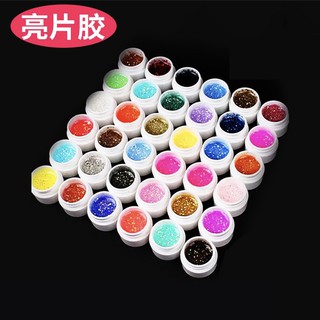 สีเจลทาเล็บ เพ้นท์เล็บ ชุด 36 สี สีแน่น ไม่หด ไม่ย่น กากเพชรแน่นๆ