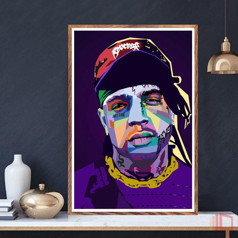 ภาพวาดศิลปะ Mac Miller ASAP Kanye Juice WRLD หน้ากากสกี Lil Peep Rap Stars พิมพ์โปสเตอร์ภาพผนัง Unframed