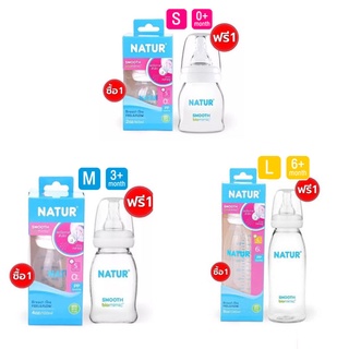 ซื้อ1แถม1 Natur ขวดนม สมูท biomimic