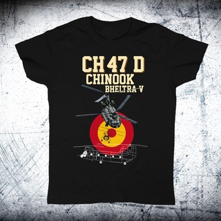 [100% Cotton] ใหม่ เสื้อยืดคอกลม ผ้าฝ้าย พิมพ์ลาย Spanish Air Force BHELTRA V CH-47D Chinook Transport คุณภาพสูง สําหรับ