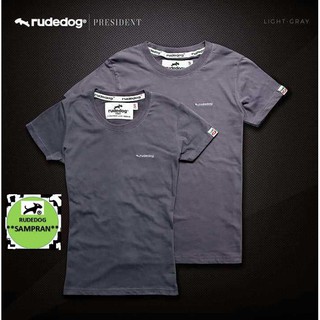 Rudedog เสื้อคอกลม  ชาย หญิง รุ่น President สี light gray