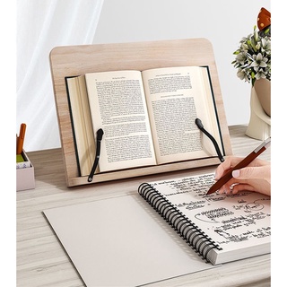 Wooden Book stand/ Tablet stand  ไม้เนื้อแท้ ที่ตั้งหนังสือ แท่นวางหนังสือ ขาตั้ง  ที่วางไอแพ็ด แท่นวาง คุณสามารถปรับ