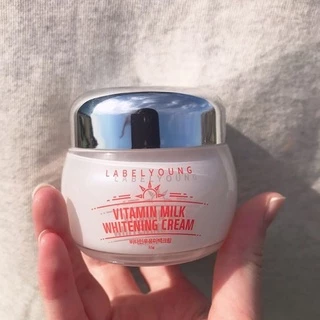 (🌼แท้ / พร้อมส่ง🌼) ครีมหน้าสด Label young Vitamin milk whitening cream 55ml.ผิวขาว ขายดีมาก