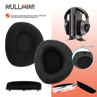 Nullmini ฟองน้ําหูฟัง พร้อมตะขอพลาสติก แบบเปลี่ยน สําหรับ Sennheiser RS110 RS160 RS170 RS180 HDR160 HDR170