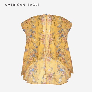 American Eagle Chiffon Floral Kimono เสื้อ ผู้หญิง กิโมโน (EWSB 035-9640-709)