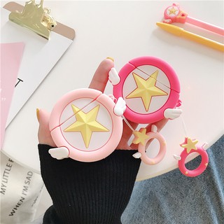 เคสหูฟังซิลิโคนนิ่ม กันกระแทก ลายการ์ตูนซากุระ Cardcaptor 3D สําหรับ AirPods 1 2 pro