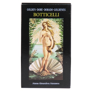 การ์ดเกม Botticelli Tarot สีทองสําหรับเล่นเกม