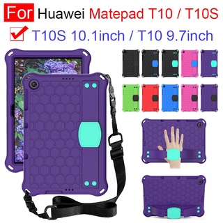 เคสสําหรับ Huawei Matepad T10 9.7 นิ้ว Matepad T10S 10.1 นิ้ว Eva เคสกันกระแทกพร้อมสายคล้องคอ