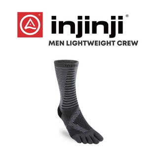 Injinji Mens Lightweight Crew ถุงเท้าวิ่งชายแยกนิ้วข้อยาว